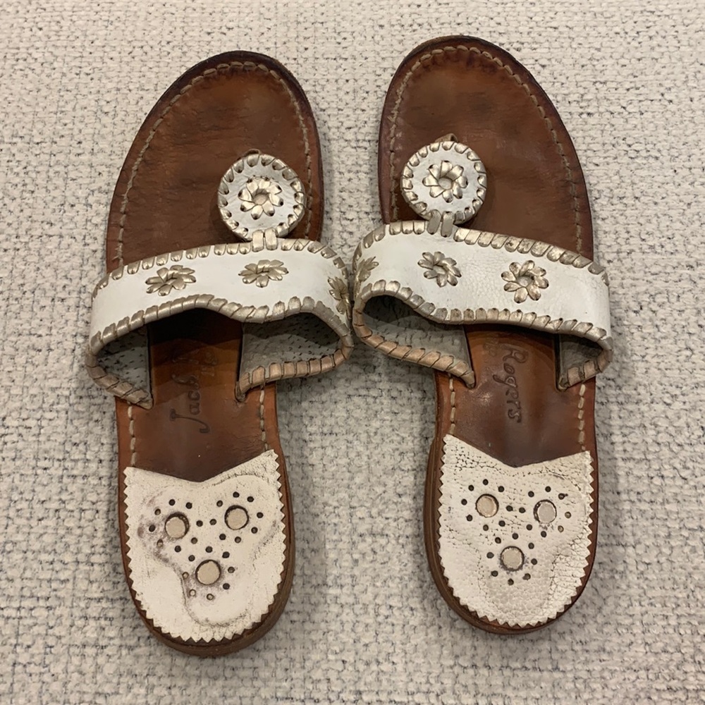 Jack Rogers White Sandals Size 8